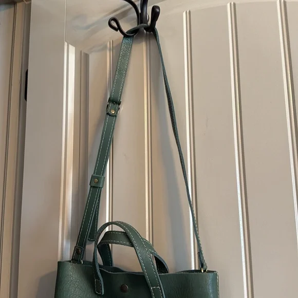 Portland Leather Goods Eucalyptus Mini-Crossbody Tote - Picture 5 of 6